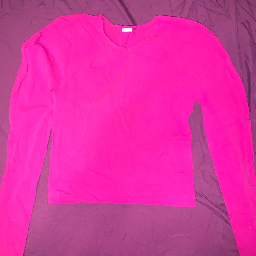 Fabletics Long Sleeve Magenta Top
